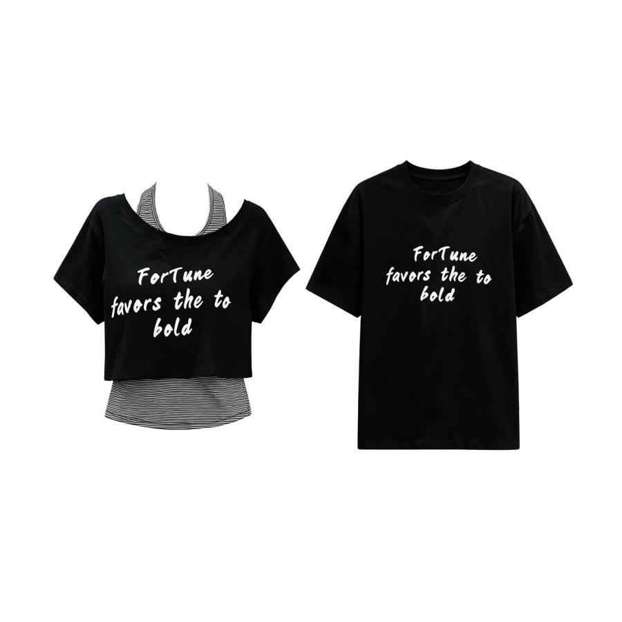 TUSHIFEI Couple Sets Women's Crew Neck Moderate