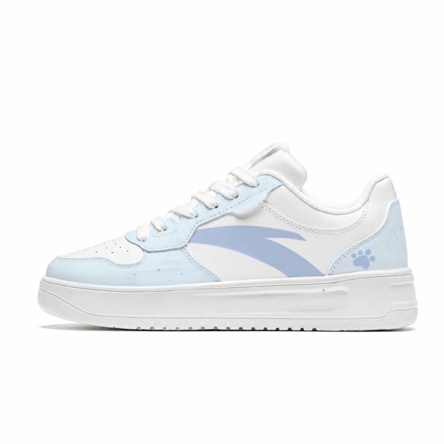 ANTA Easy Skateboard Shoes Women's Low Top White/Blue