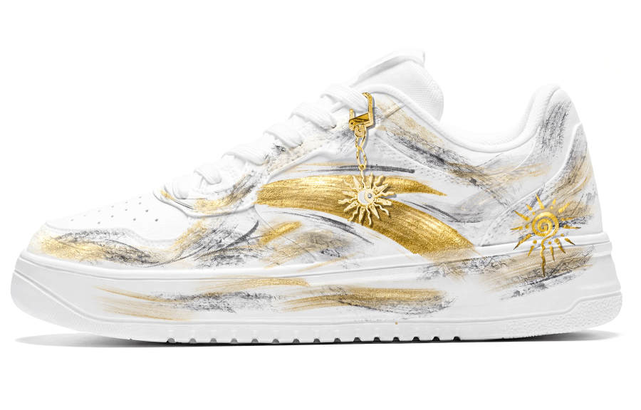 ANTA Easy Skateboard Shoes Unisex Low Top Gold/Gray