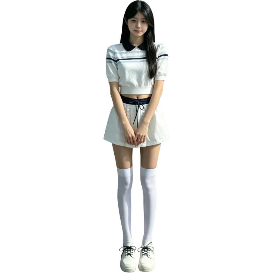 JBBCN Two Piece Skirt Sets Women's Peter Pan Collar Thin Short Skirt