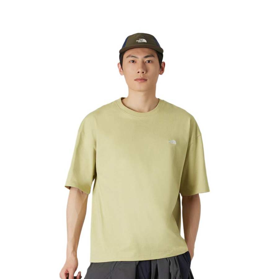 THE NORTH FACE T Shirts Men's G73/Refreshing Pear Yellow Crew Neck