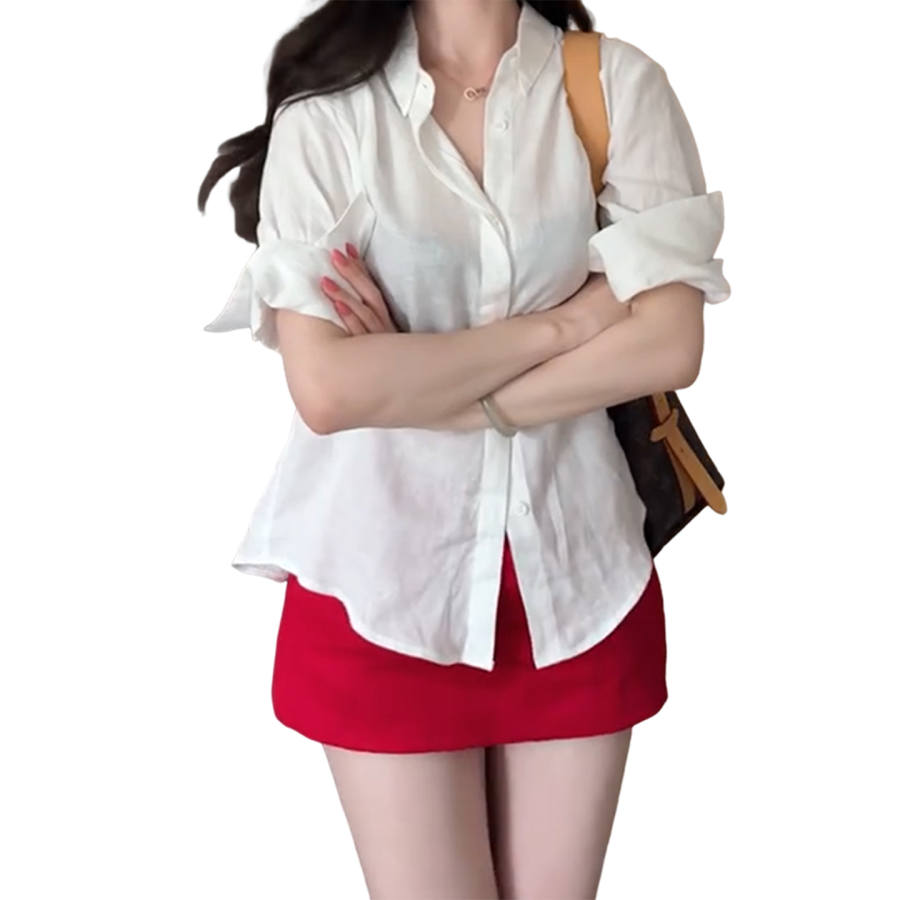 JBBCN Two Piece Skirt Sets Women's Lapel Thin Short Skirt