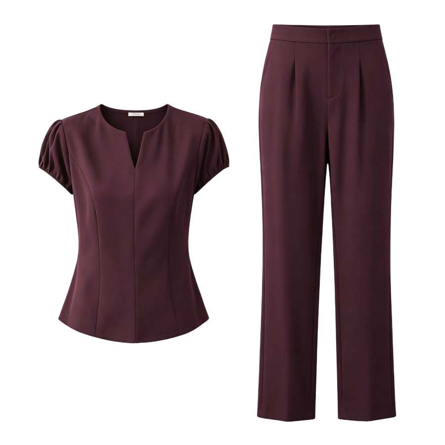 Sugarfunk Sugarfunk Casual Suits Women's V Neck Thin