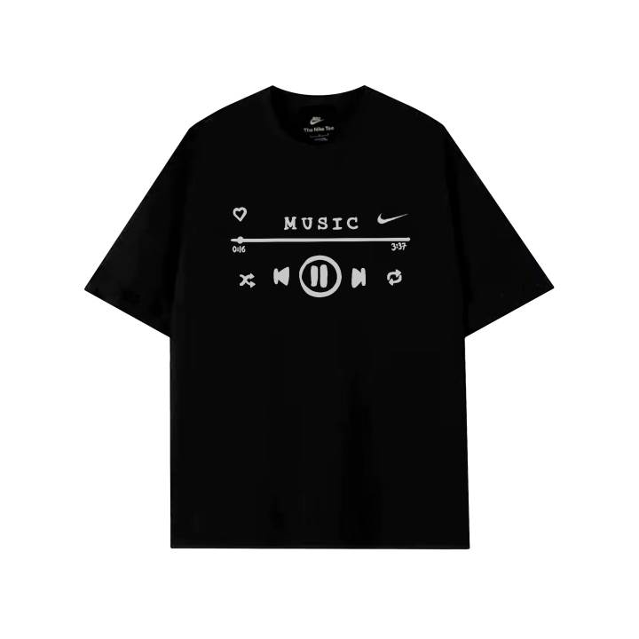Nike Nike Sportswear T Shirts Unisex Black Crew Neck Thin Straight Fit