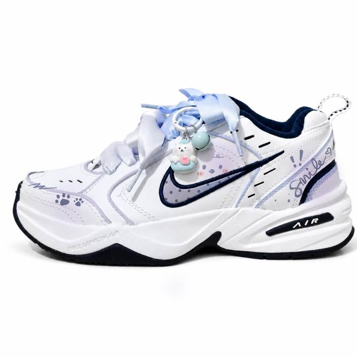 Nike Nike Air Monarch 4 Chunky Sneakers Unisex Low Top White/Blue/Pink