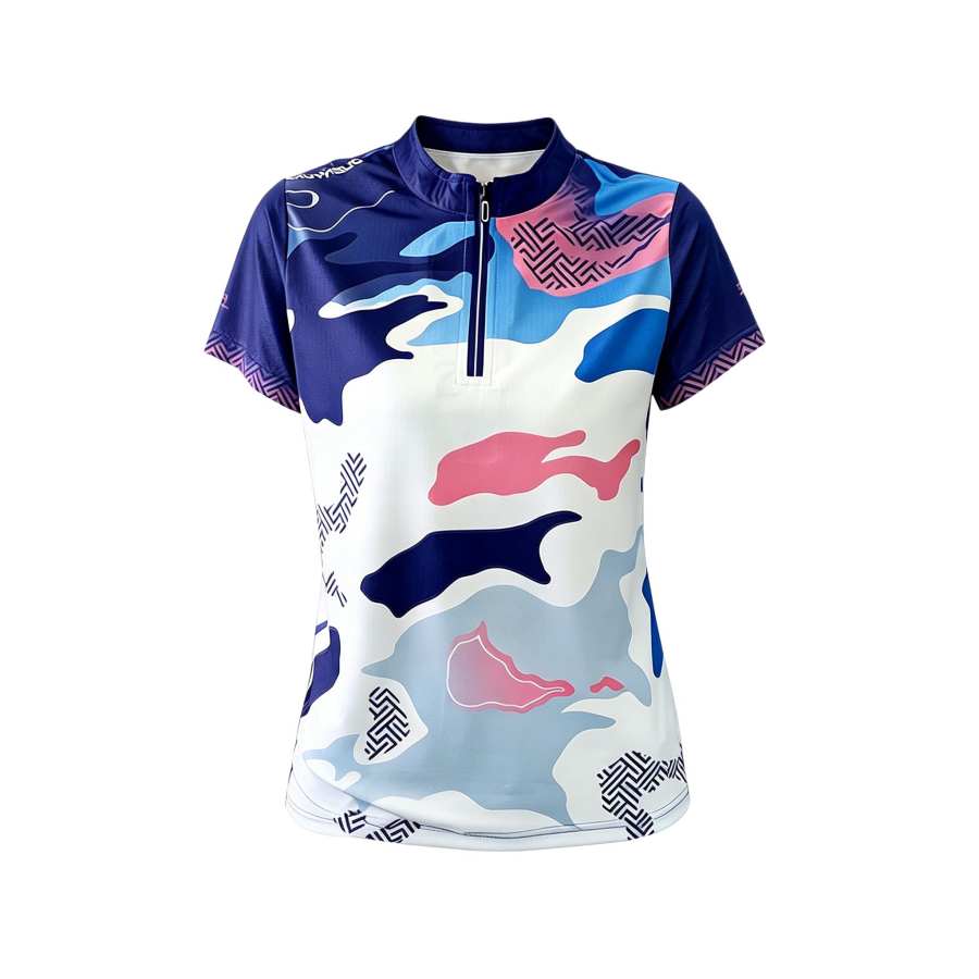 Sugarfunk Quick Dry T Shirts Women's Stand Collar Thin Straight Fit