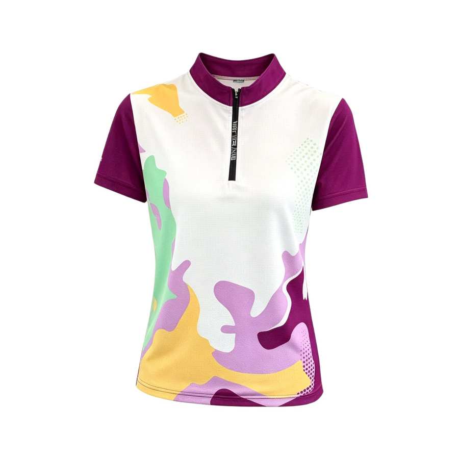 Sugarfunk Quick Dry T Shirts Women's Stand Collar Thin Straight Fit