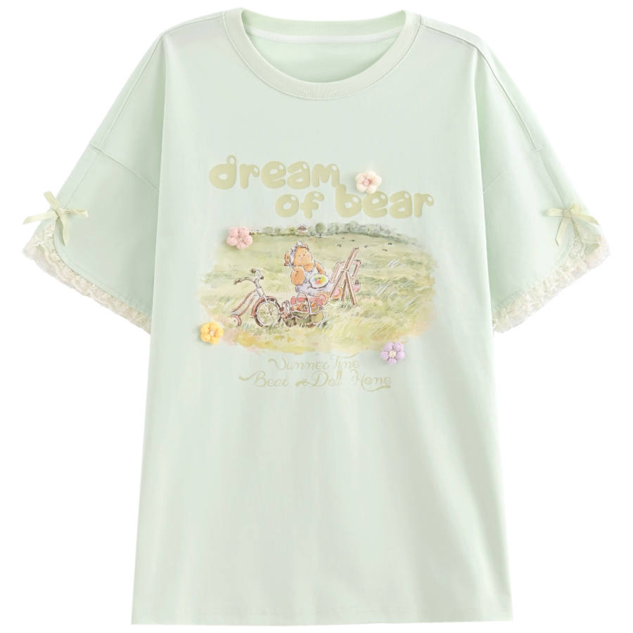 SNBL T Shirts Women's Green Cooling/Antibacterial Crew Neck Moderate Straight Fit