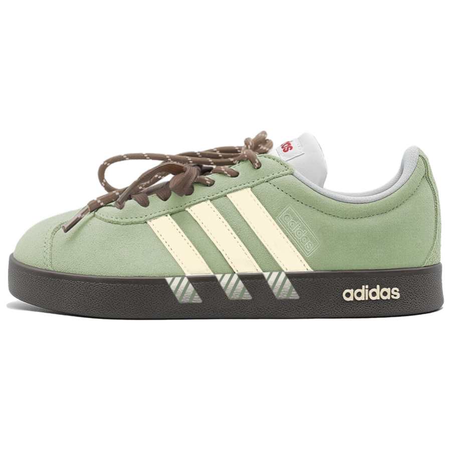 Adidas Adidas VL COURT 2.0 Skateboard Shoes Women's Low Top Beige/Green