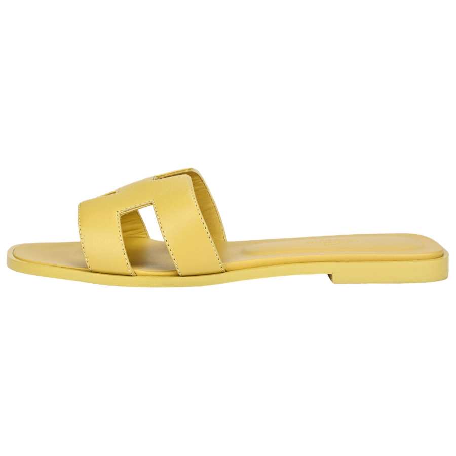 HERMES Oran Slide Slippers Women's Yellow