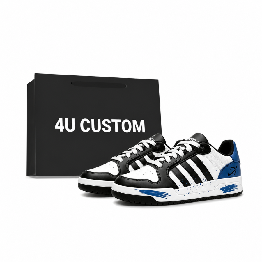Adidas Adidas ENTRAP Skateboard Shoes Unisex Low Top Black/White/Blue