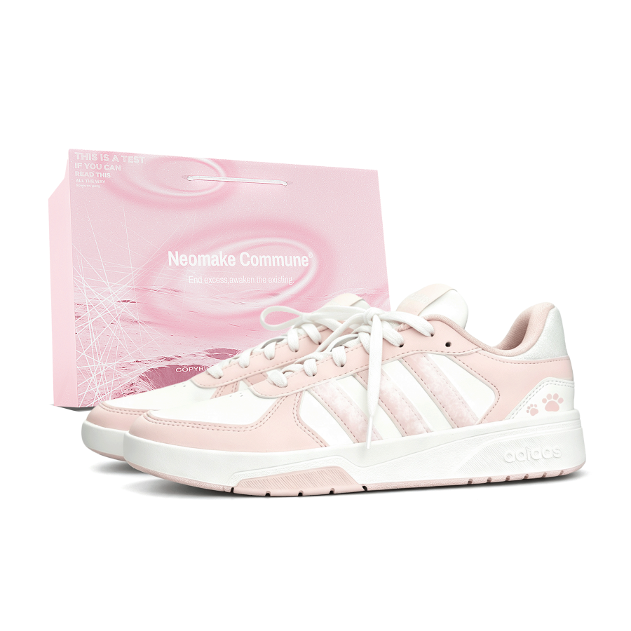 Adidas Adidas COURTBEAT Skateboard Shoes Unisex Low Top Pink White