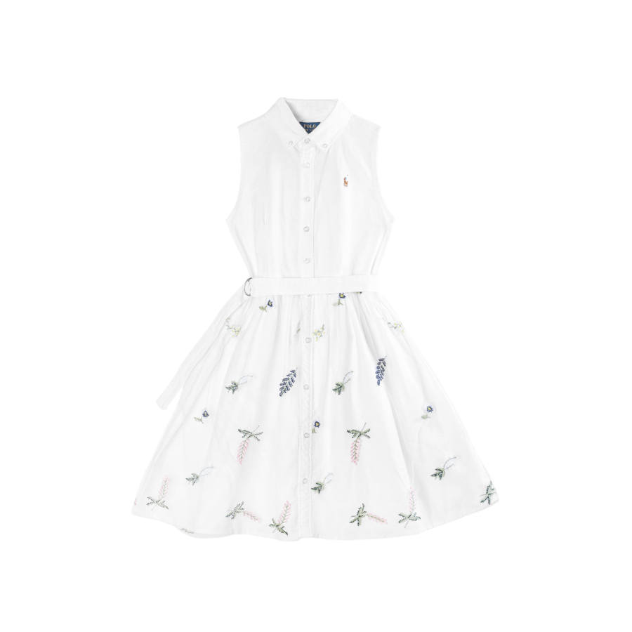 Polo Ralph Lauren Grade School Dresses Lapel Moderate Midi Dress