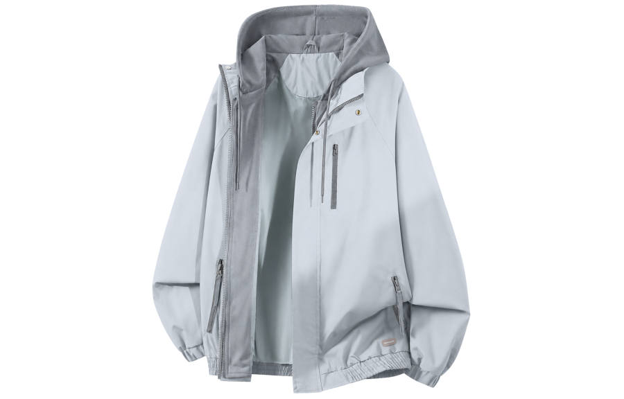 WARRIOR Windbreaker Jackets Men's Hooded Non Detachable Moderate Straight Fit