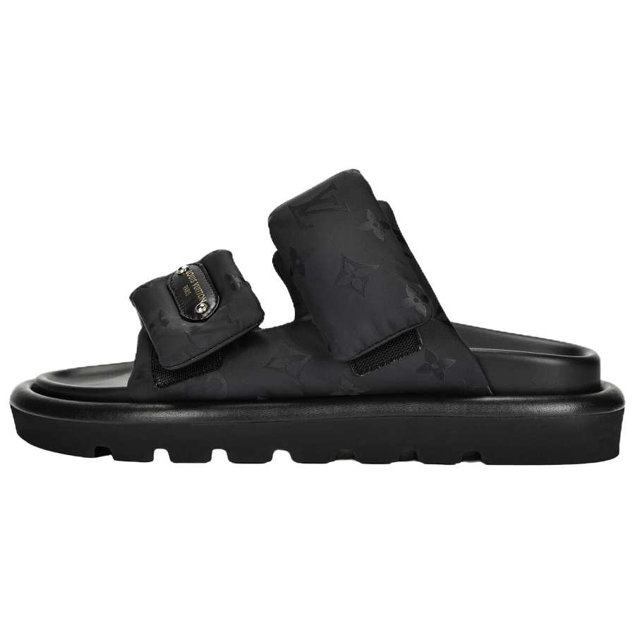 LOUIS VUITTON Pool Pillow Comfort Slide Slippers Women's Black