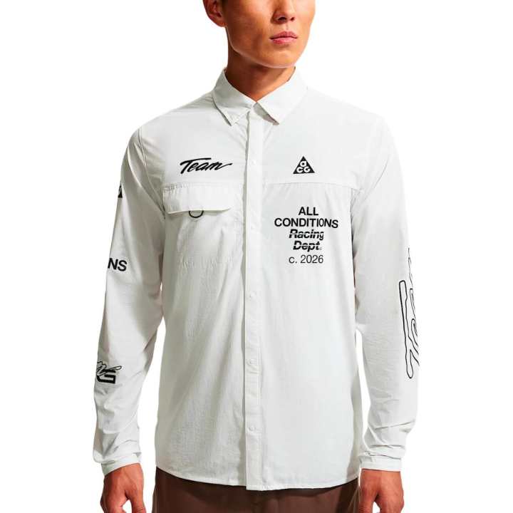 Nike Nike ACG Shirts Men's Peak White/Black Lapel Moderate Other