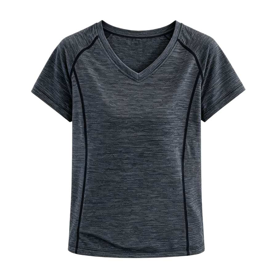 Sugarfunk Quick Dry T Shirts Women's V Neck Thin Straight Fit