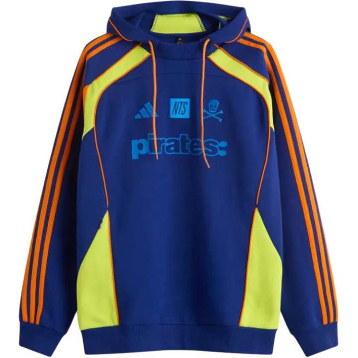 Adidas Adidas Sweatshirts Unisex Blue Hooded Non Detachable Moderate
