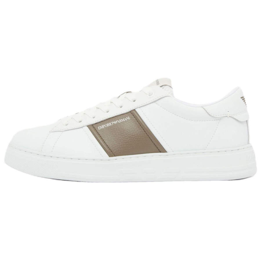 EMPORIO ARMANI Skateboard Shoes Men's Low Top White