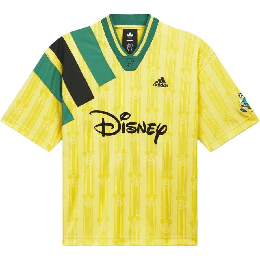 Adidas Originals X Brain Dead X Disney Soccer Jerseys Men's Yellow V Neck