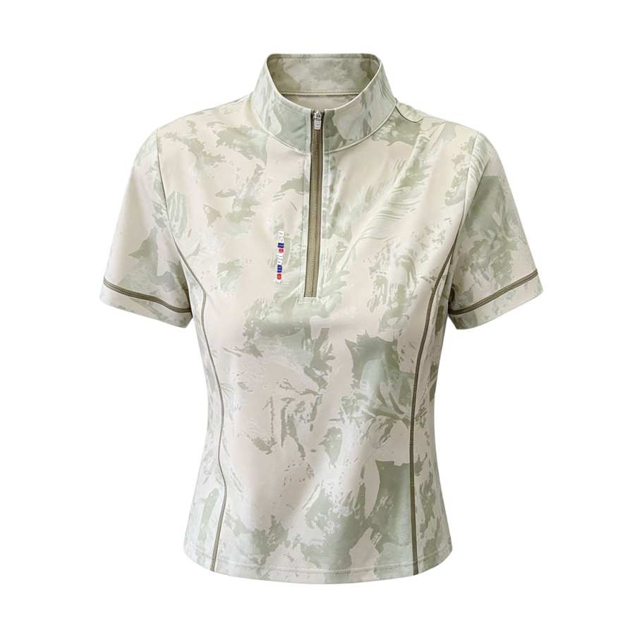 Sugarfunk Quick Dry T Shirts Women's Stand Collar Thin Straight Fit