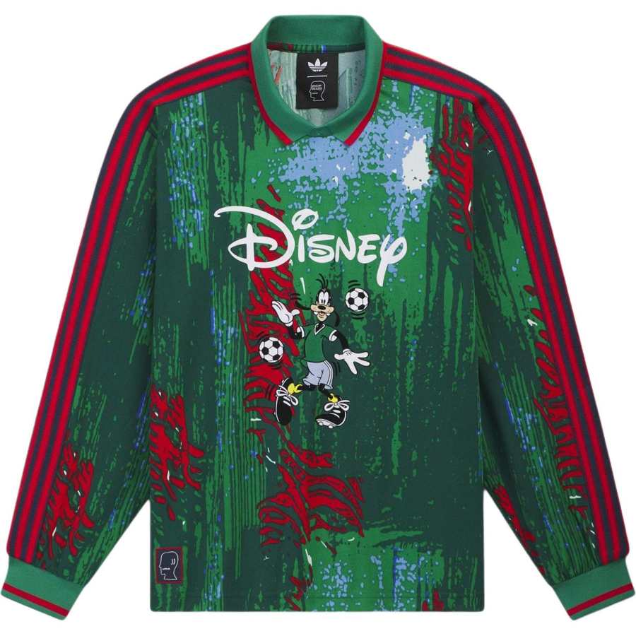 Adidas Originals X Brain Dead Soccer Jerseys Men's Bright Pink Red Neon/Smoky Green/Blue Lapel