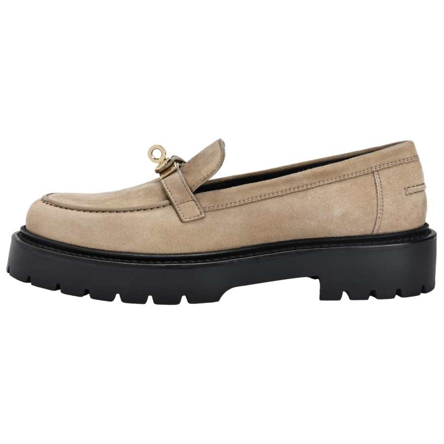 HERMES HERMES Icone Loafers Women's Light Brown