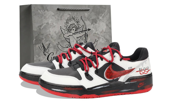 Nike Nike Full Force Skateboard Shoes Unisex Low Top Black/Red/White