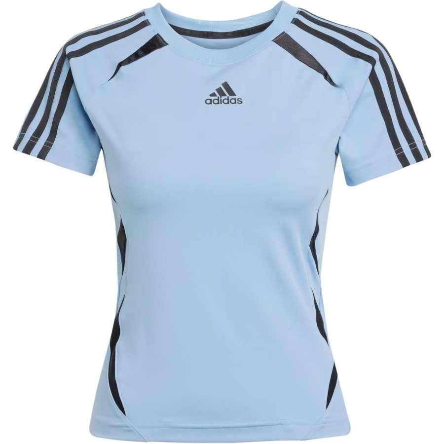 Adidas Adidas T Shirts Women's Gray Blue Crew Neck