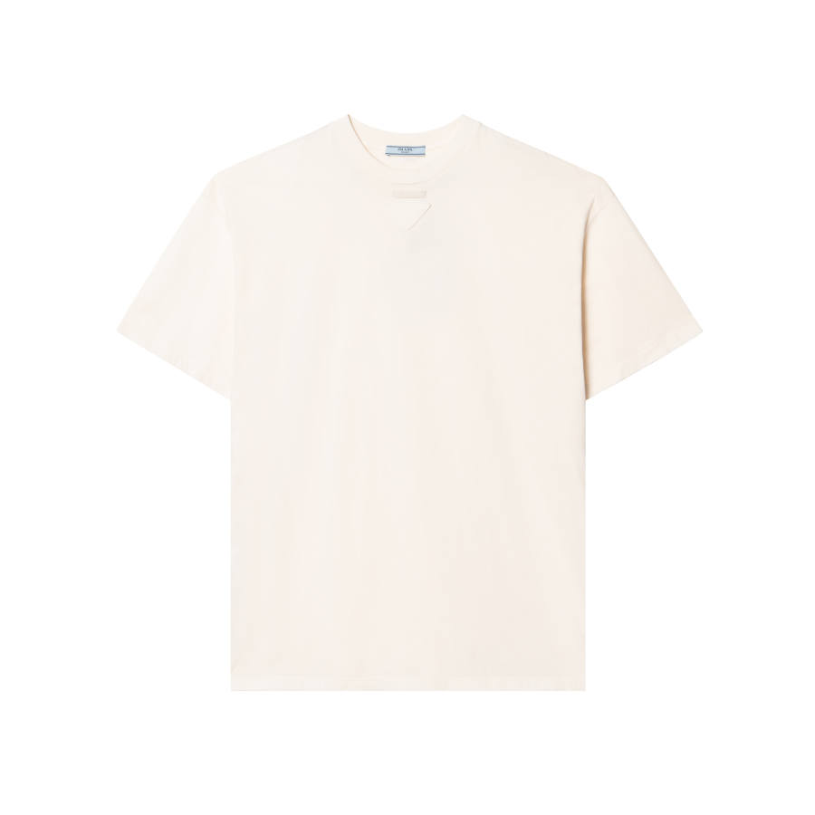 PRADA PRADA Logo Triangle Crewneck T Shirt