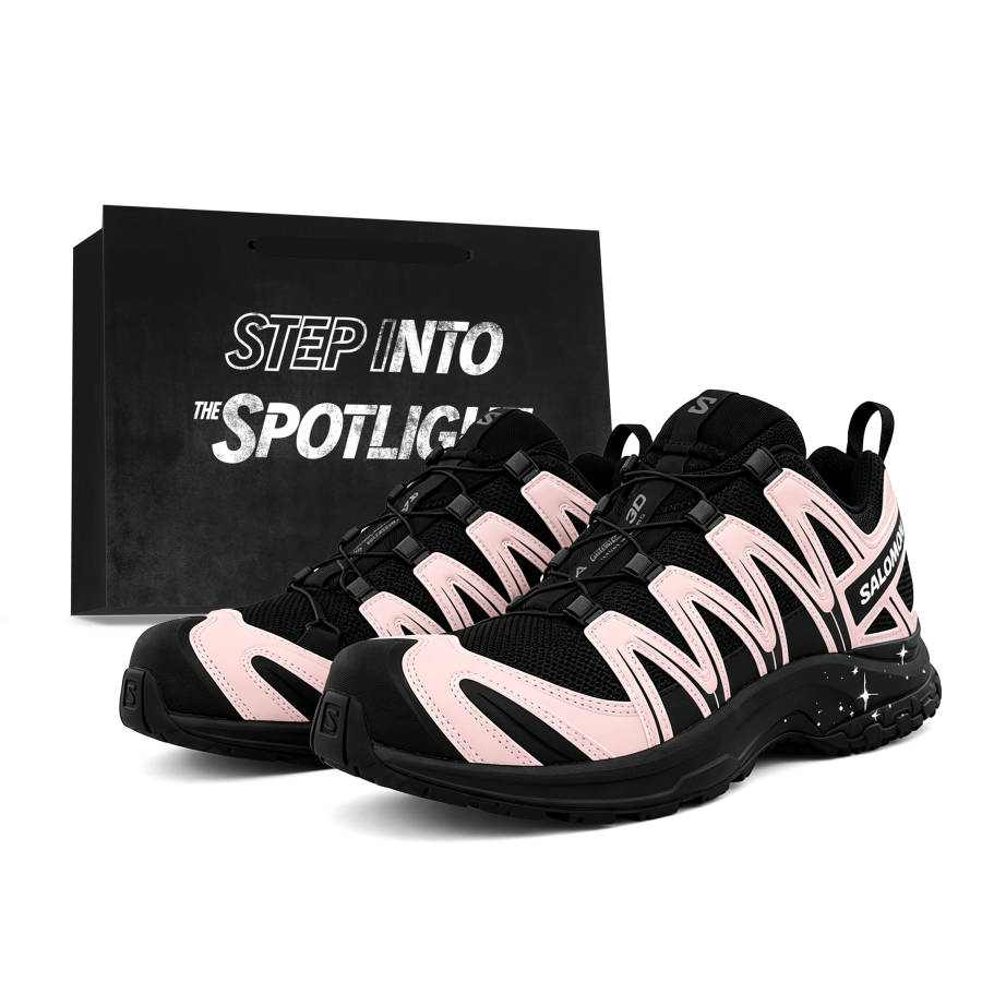 SALOMON XA PRO 3D Running Shoes Unisex Low Top Black Pink