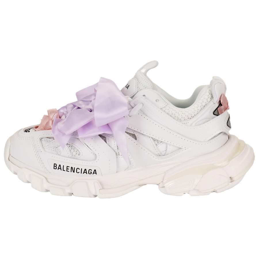 Balenciaga Track Bow Low top Chunky Sneakers Women's White & Pink & Red