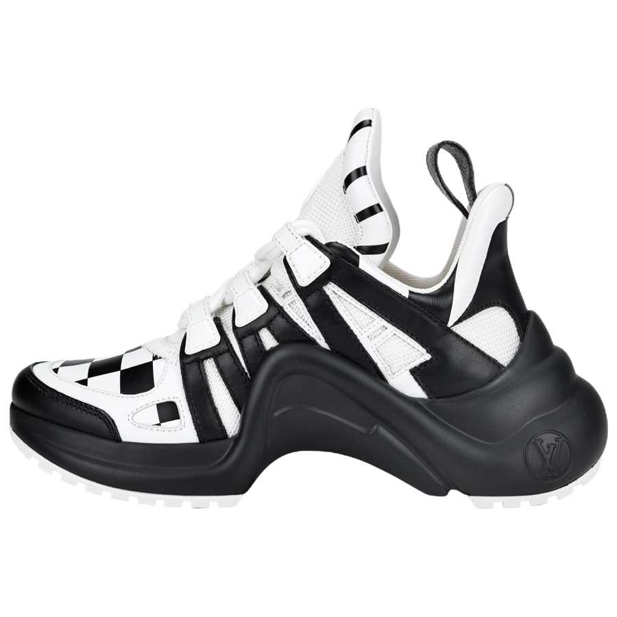 LOUIS VUITTON Archlight Low top Athletic Shoes Women's Black Zebra Print