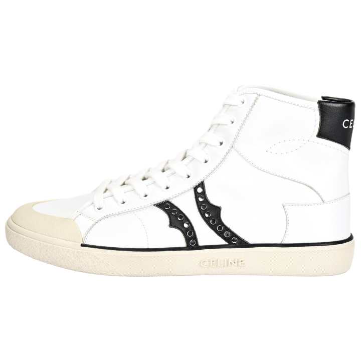 CELINE CELINE Cow Leather High top Skateboard Shoes Men's White