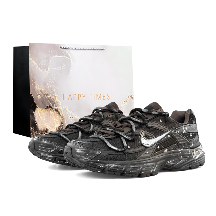 Nike Nike Initiator Running Shoes Men's Low Top Black & Brown & White & Gold & Ink Splatter