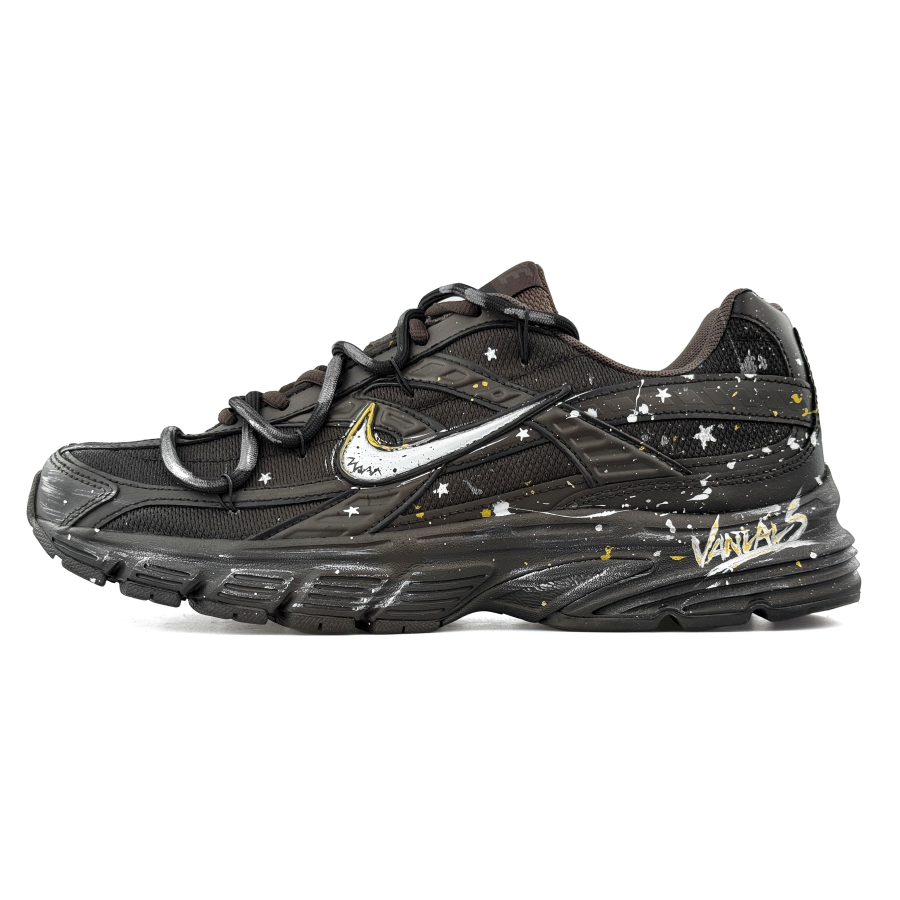 Nike Nike Initiator Running Shoes Men's Low Top Black & Brown & White & Gold & Ink Splatter