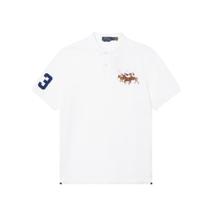 Polo Ralph Lauren Polo Shirts Men's White Polo Collar Moderate Straight Fit