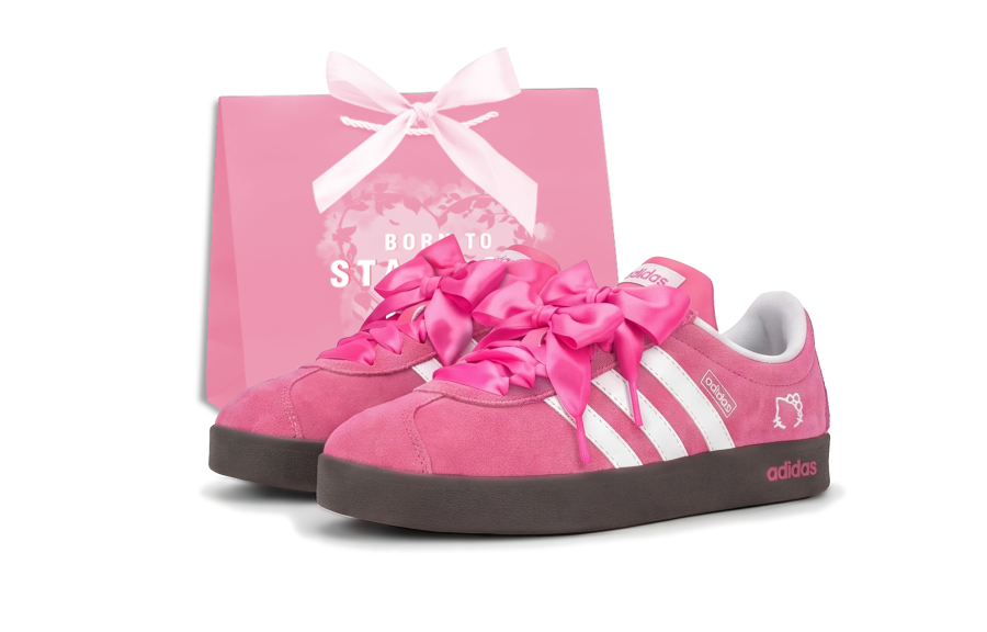Adidas Adidas Vl Court Classic German Army Trainers Women's Low Top Pink