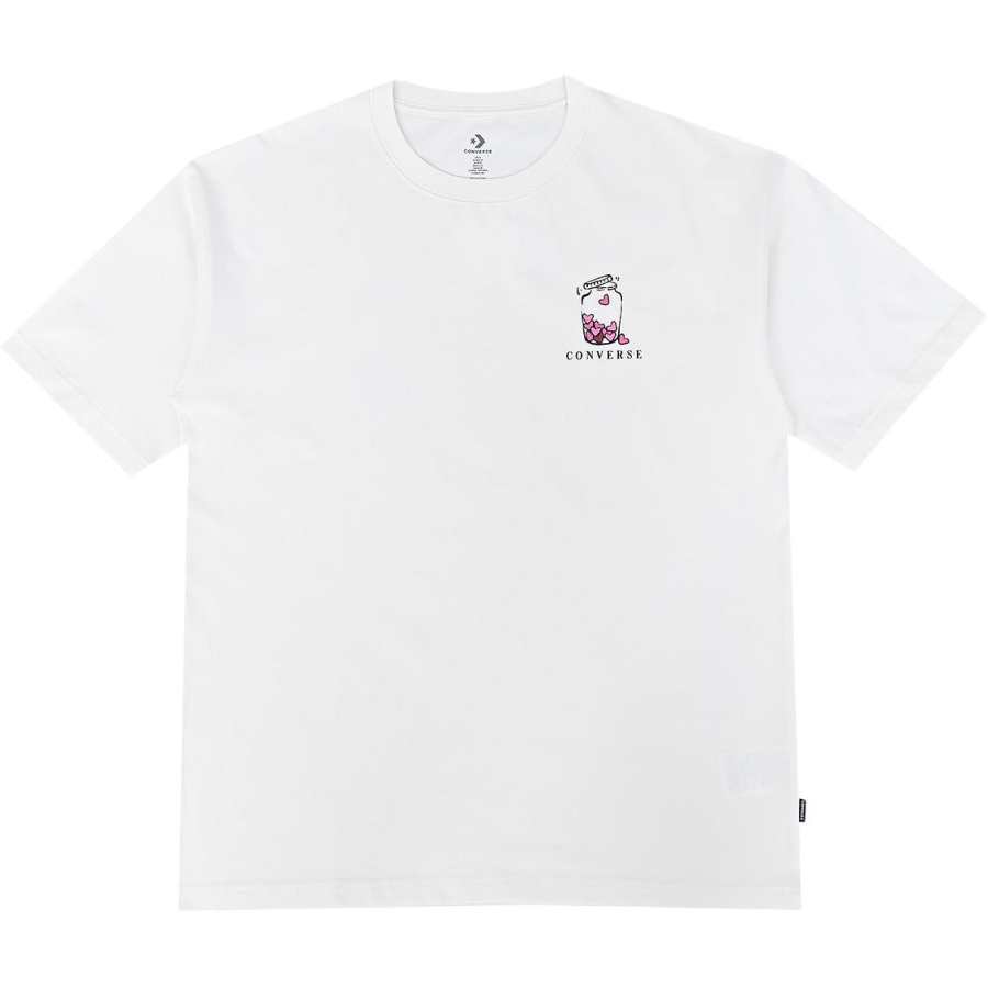 Converse Converse Polo Shirts Unisex White Crew Neck Moderate