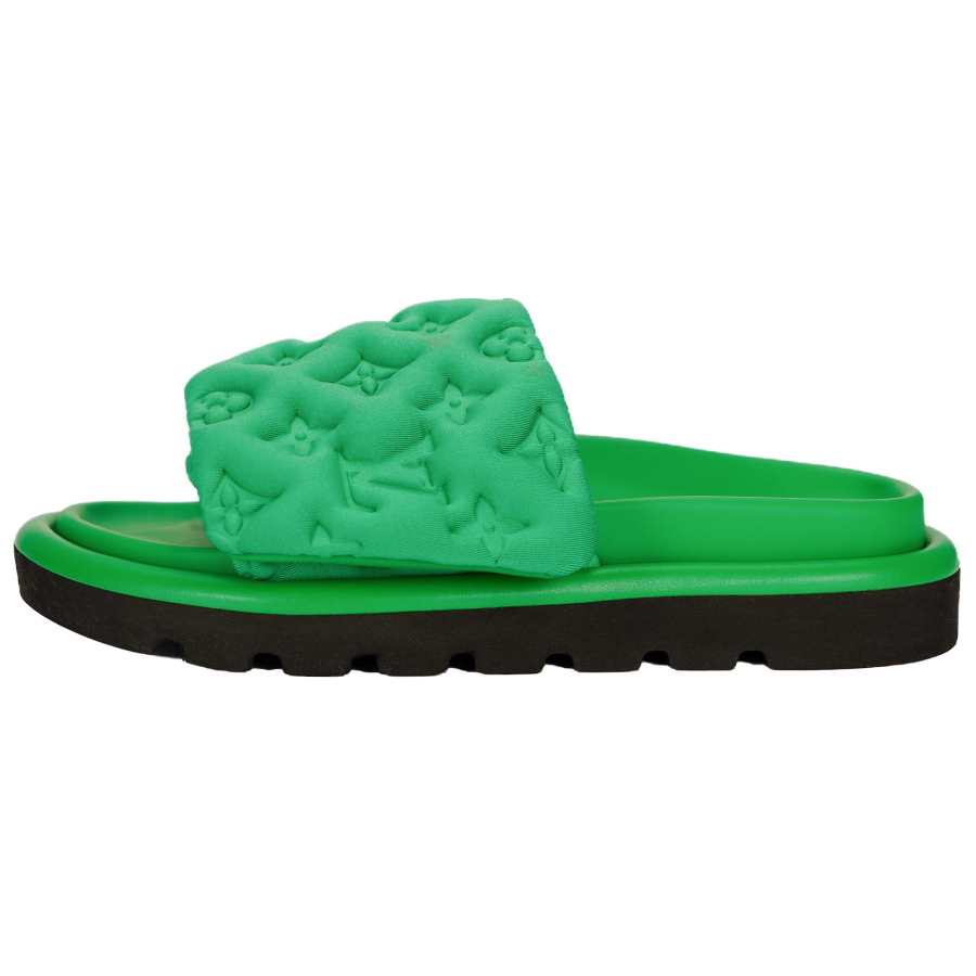 LOUIS VUITTON Slide Slippers Women's Green