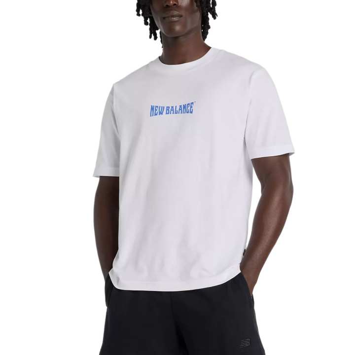 New Balance New Balance T Shirts Men's White Crew Neck Moderate