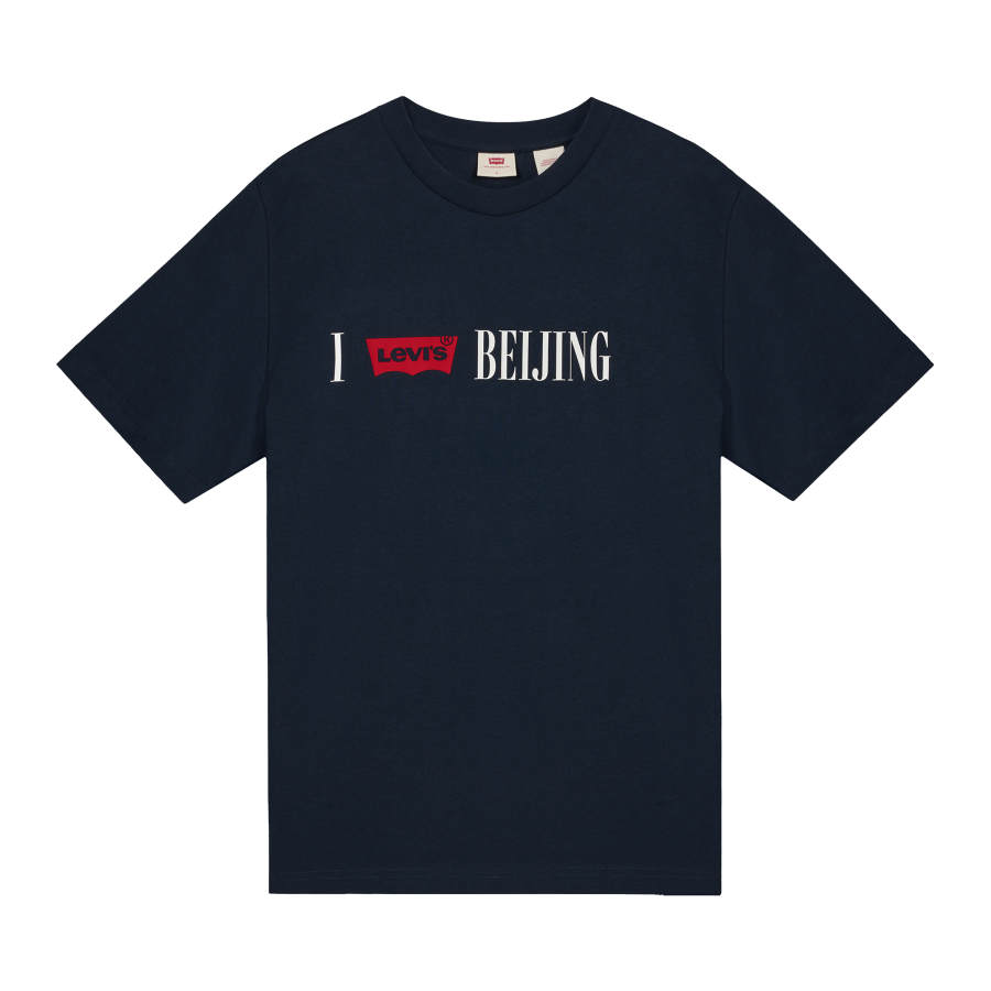 Levis Levis T Shirts Unisex Dark Blue Beijing Crew Neck