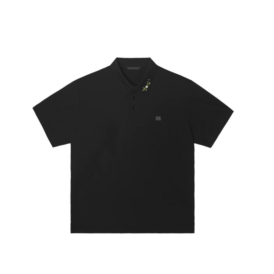 KOLON SPORT Polo Shirts Men's Black/Blk Polo Collar Moderate Other