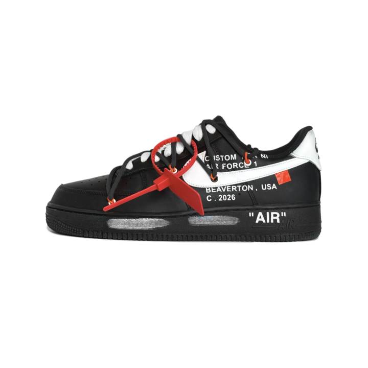 Nike Nike Air Force 1 Skateboard Shoes Unisex Low Top Black/White/Red/Orange