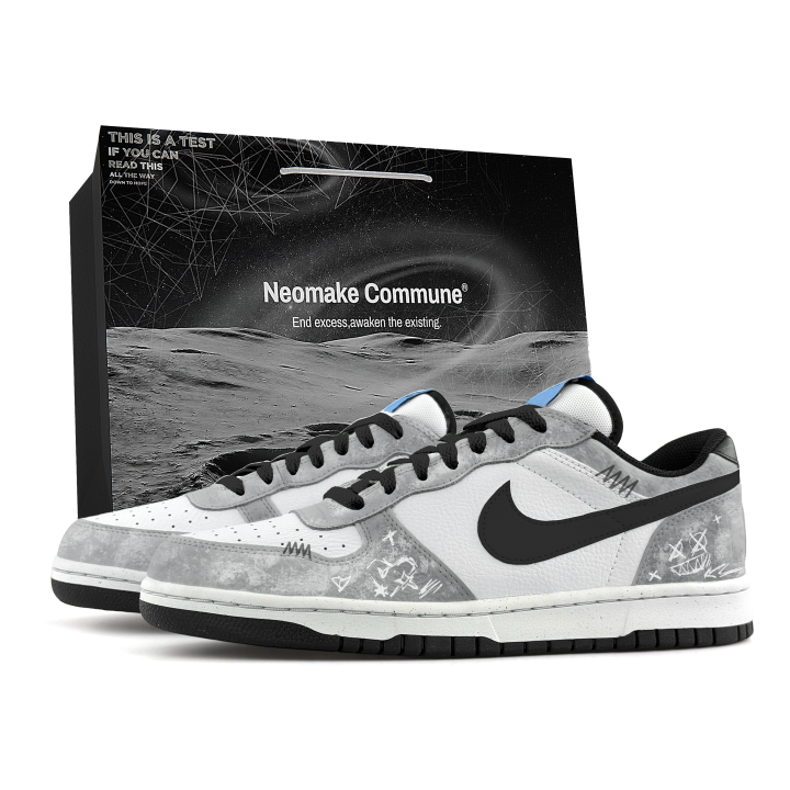 Nike Nike Big Skateboard Shoes Unisex Low Top Gray White