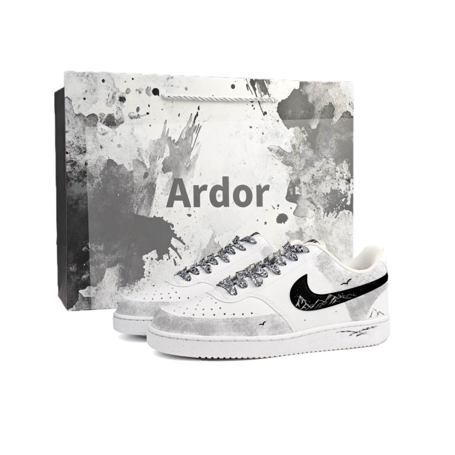 Nike Nike Court Vision 1 Skateboard Shoes Unisex Low Top Black White Gray Multicolor