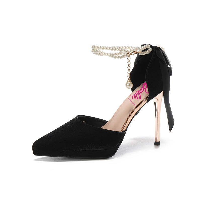 Barbie High Heels Women's Black/Blue/Champagne