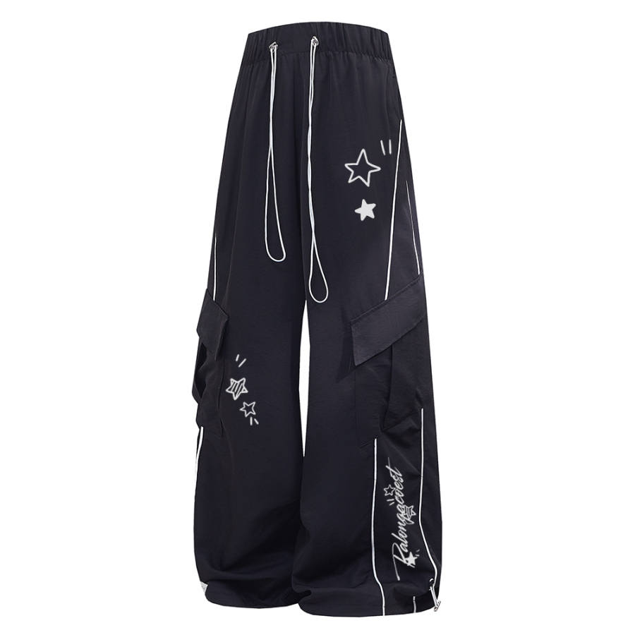 PAL ONGACO Casual Pants Unisex Moderate Wide Leg Pants