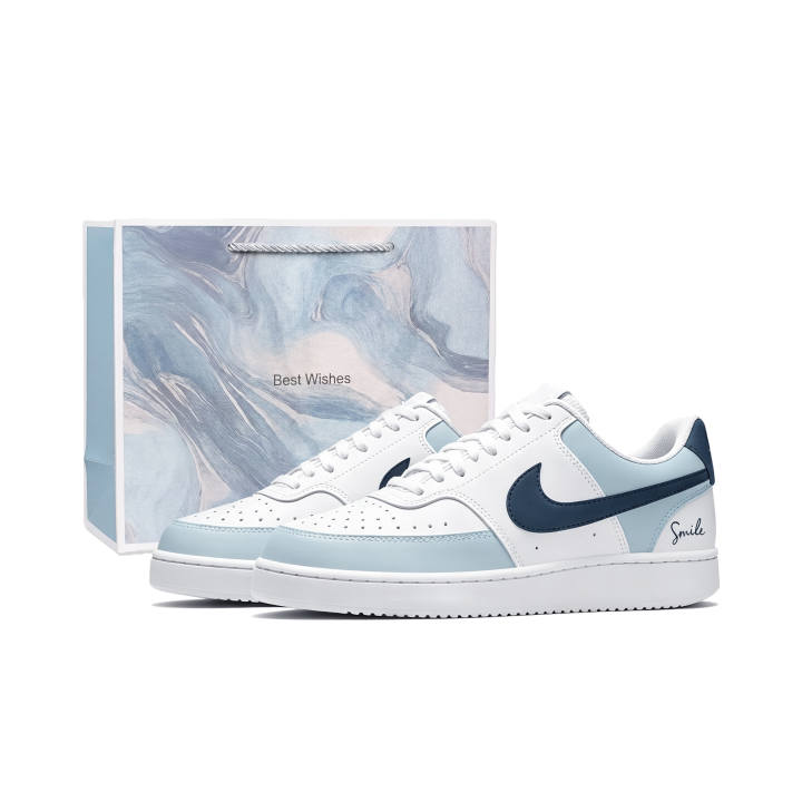 Nike Nike Court Vision 1 Skateboard Shoes Men's Low Top Cloud Blue