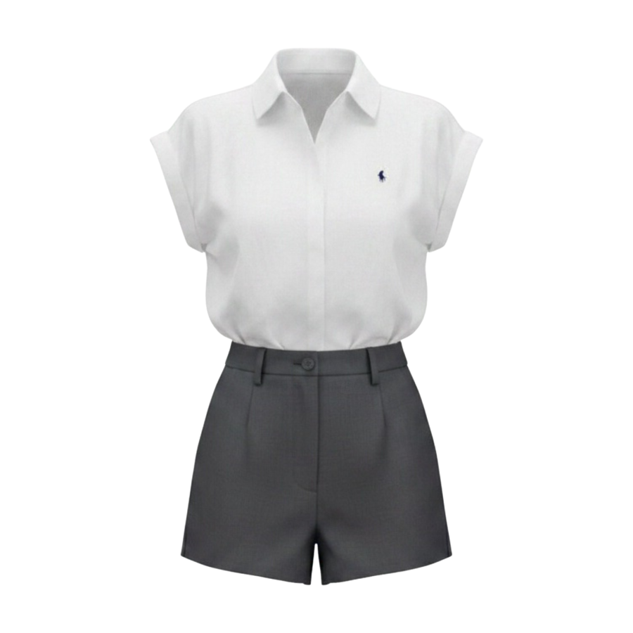 FINDSME GAGA Casual Suits Women's Polo Collar Thin